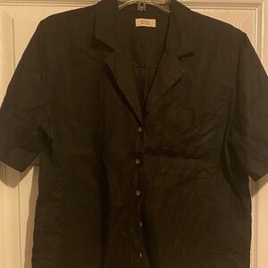 Ayr Black womens Button Down Shirt